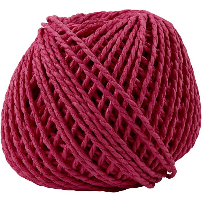 Paperyarn, tjocklek 2,5-3 mm, rosa, 150 g, 40 m/ 1 nystan