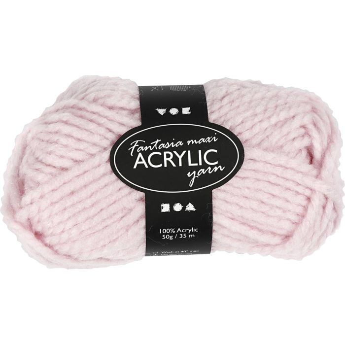 Fantasia Akrylgarn, L: 35 m, sticka 9-10, ljusröd, 50 g/ 1 nystan