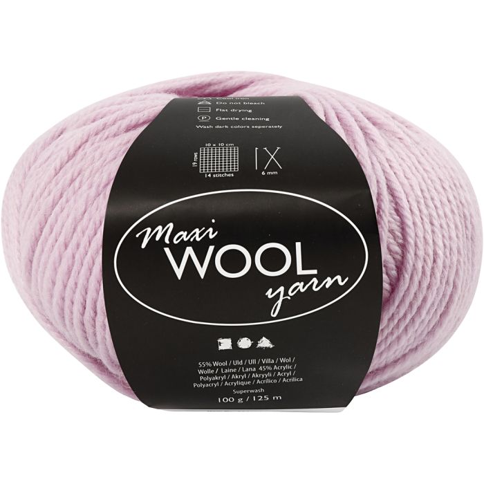 Ullgarn, L: 125 m, dusty rosa, 100 g/ 1 nystan