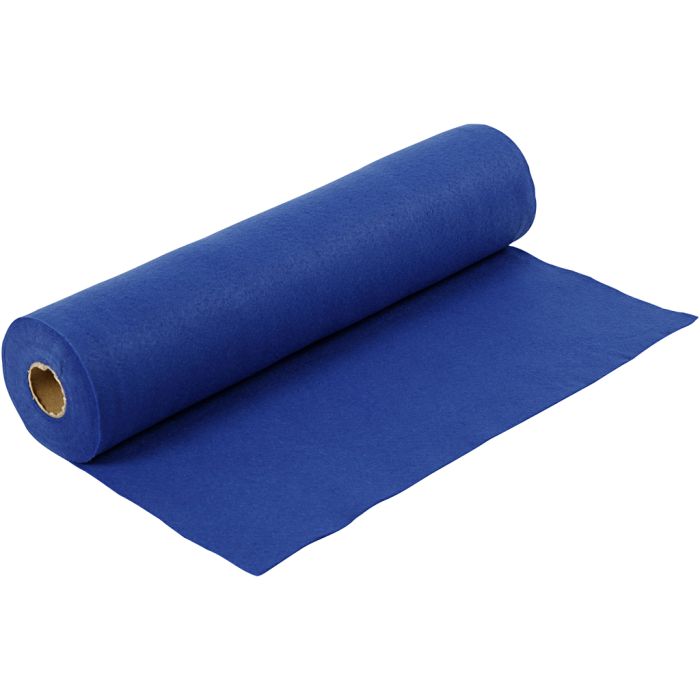 Hobbyfilt, B: 45 cm, tjocklek 1,5-2 mm, 180-200 g, blå, 5 m/ 1 rl.