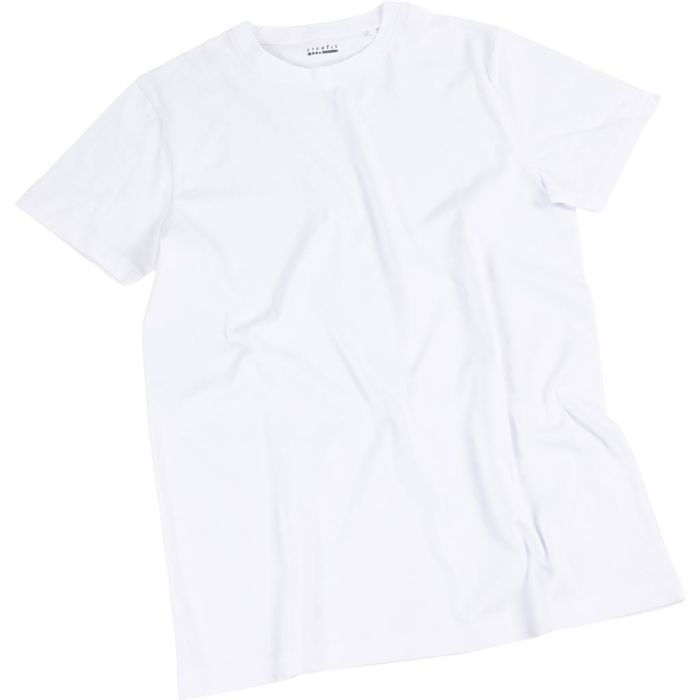 T-shirts, B: 55 cm, stl. large, rund hals, 145 g, vit, 1 st.