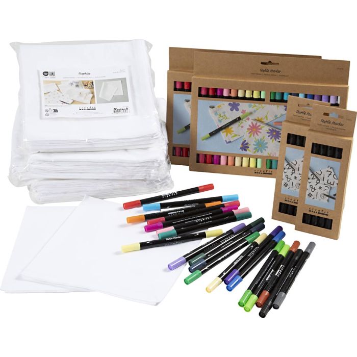 Grupp DIY Kit Måla din egen bordstablett, stl. 42x42 cm, spets 2,3+3,6 mm, mixade färger, 60 st./ 1 förp.