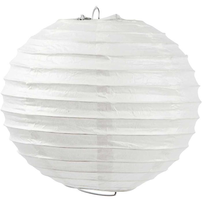 Papperslampa, Rund, Dia. 20 cm, vit, 1 st.