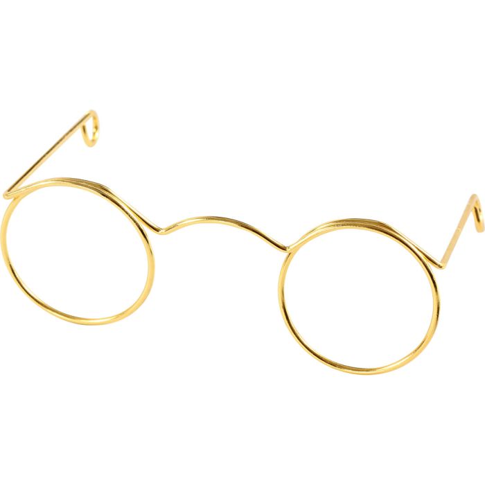 Glasögon, B: 60 mm, Hålstl. 21 mm, guld, 10 st./ 1 förp.