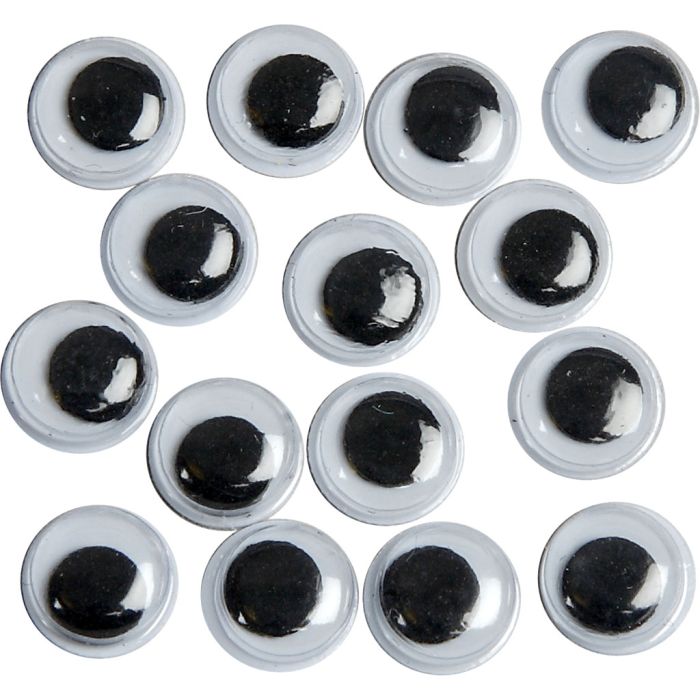 Rörliga Ögon, ej självhäftande, Dia. 8 mm, 1000 st./ 1 förp.