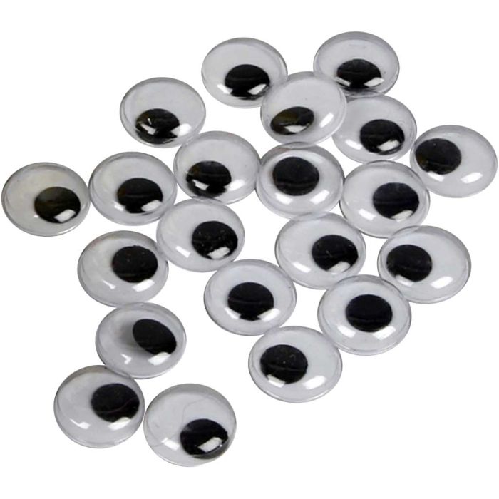 Rörliga Ögon, ej självhäftande, Dia. 14 mm, 30 st./ 1 förp.