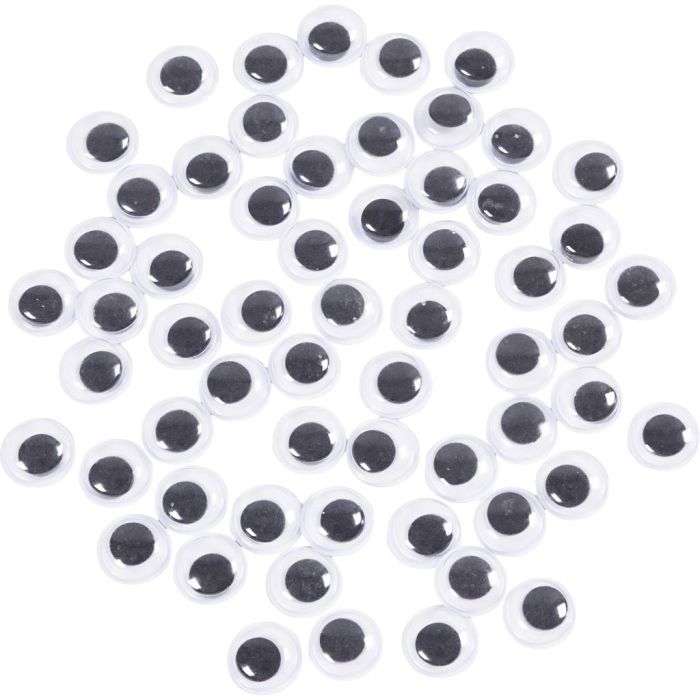 Rörliga Ögon, ej självhäftande, Dia. 10 mm, 1000 st./ 1 förp.