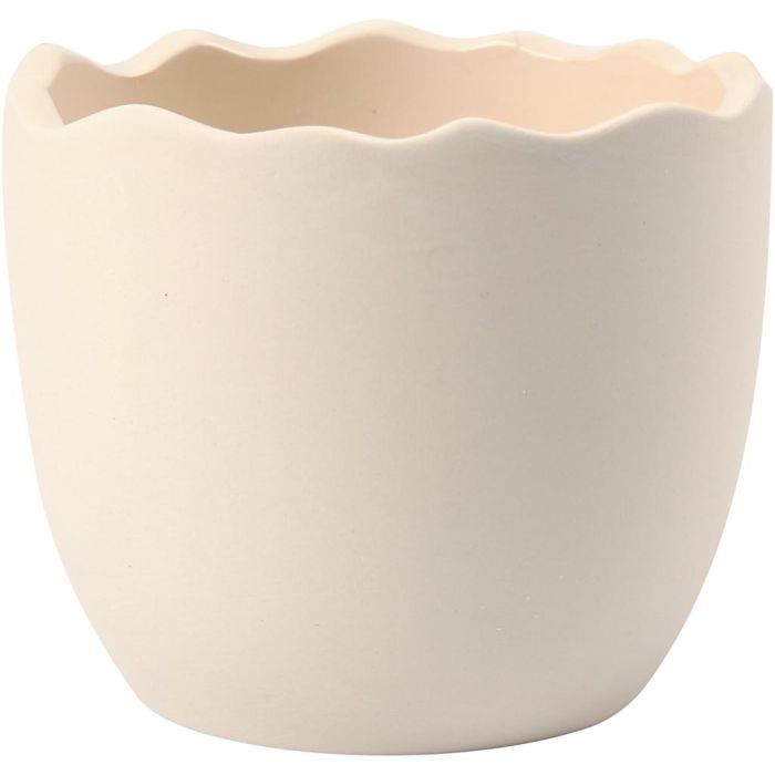 Äggskal, H: 6,3 cm, Dia. 7,5 cm, vit, 24 st./ 1 förp.
