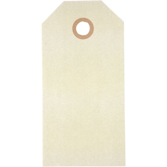 Manillamärken, stl. 5x10 cm, 250 g, cream, 1000 st./ 1 förp.