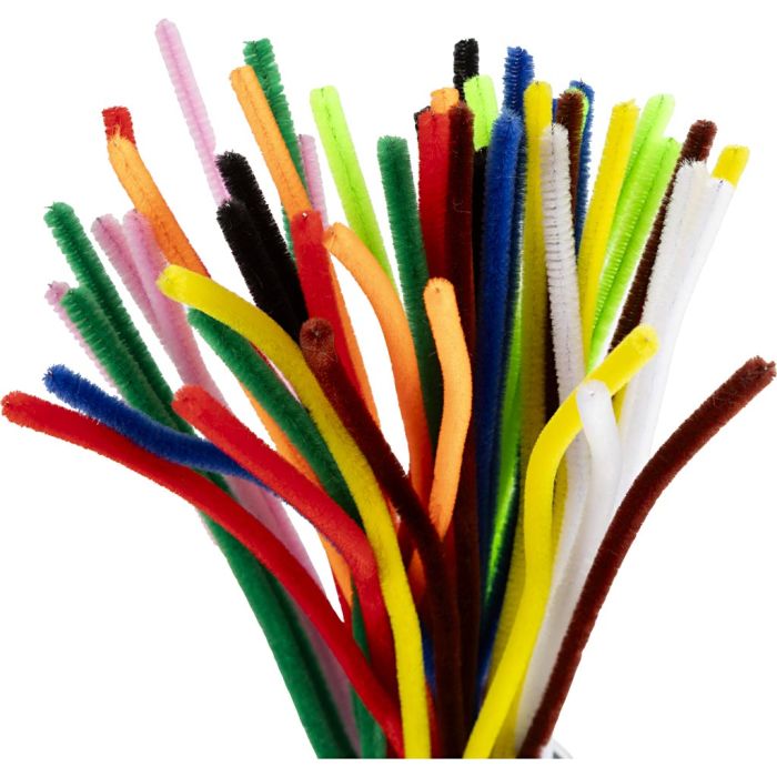 Piprensare, L: 30 cm, tjocklek 6 mm, mixade färger, 50 mix./ 1 förp.
