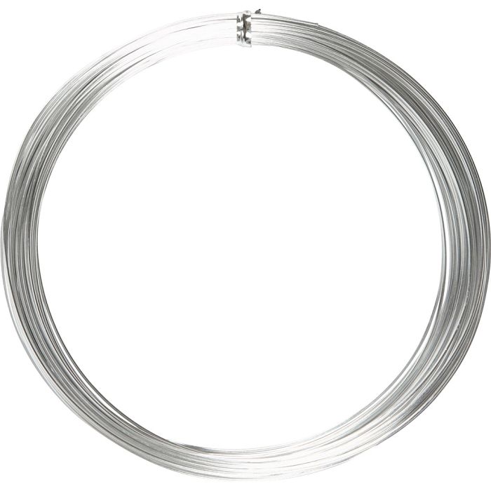 Aluminiumtråd, rund, tjocklek 1 mm, silver, 16 m/ 1 rl.