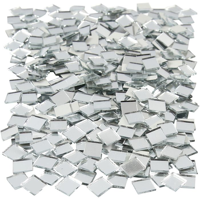 Spegelmosaik, stl. 10x10 mm, tjocklek 2 mm, 500 st./ 1 förp.