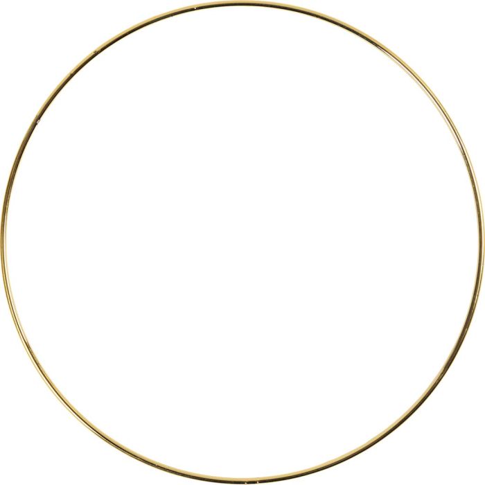 Metallring, Dia. 15 cm, tjocklek 2 mm, guld, 1 st.