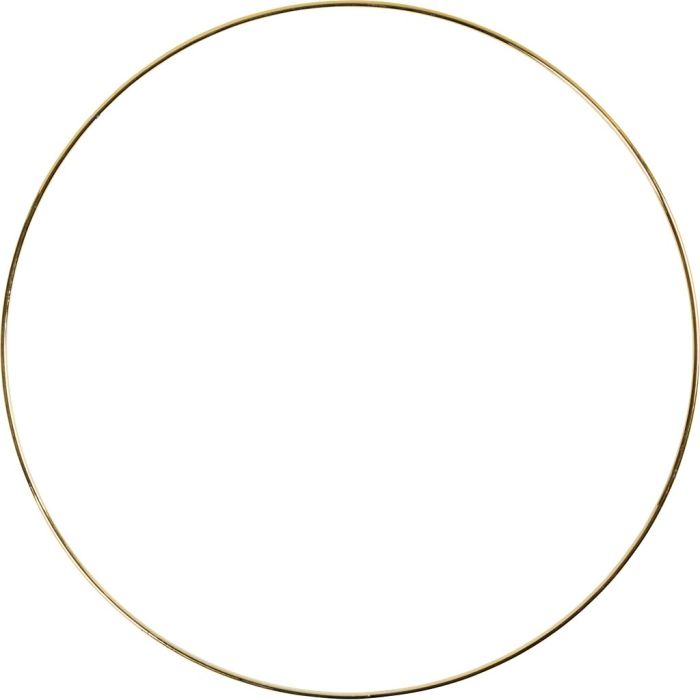 Metallring, Dia. 30 cm, tjocklek 3 mm, guld, 1 st.