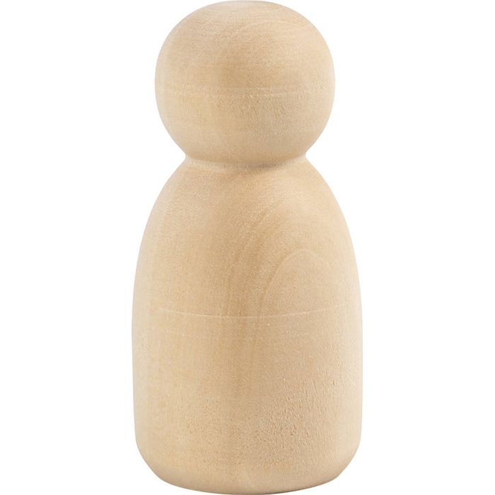Träfigurskropp, Oval, H: 6 cm, 5 st./ 1 förp.