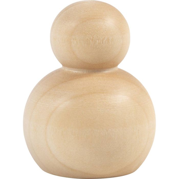 Träfigurskropp, Rund, H: 5 cm, 5 st./ 1 förp.