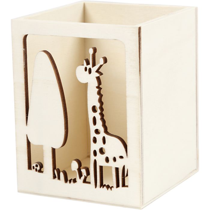 Pennställ, giraff, H: 10 cm, L: 8 cm, B: 8 cm, tjocklek 4 mm, 1 st.
