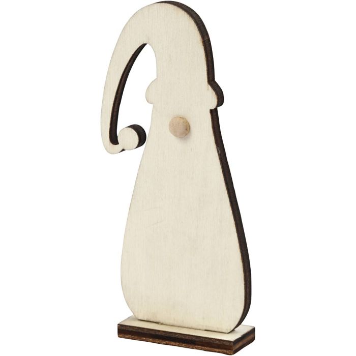 Jultomte, H: 10 cm, D: 1,5 cm, B: 4,5 cm, tjocklek 3 mm, 3 st./ 1 förp.