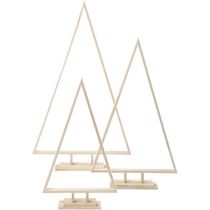Julgranar, H: 40+50+60 cm, B: 22,5+29+35 cm, 3 st./ 1 förp.