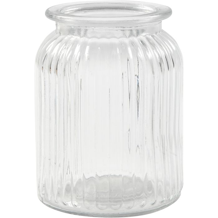 Glasburk, H: 14,5 cm, Dia. 11 cm, Hålstl. 7 cm, 6 st./ 1 förp.