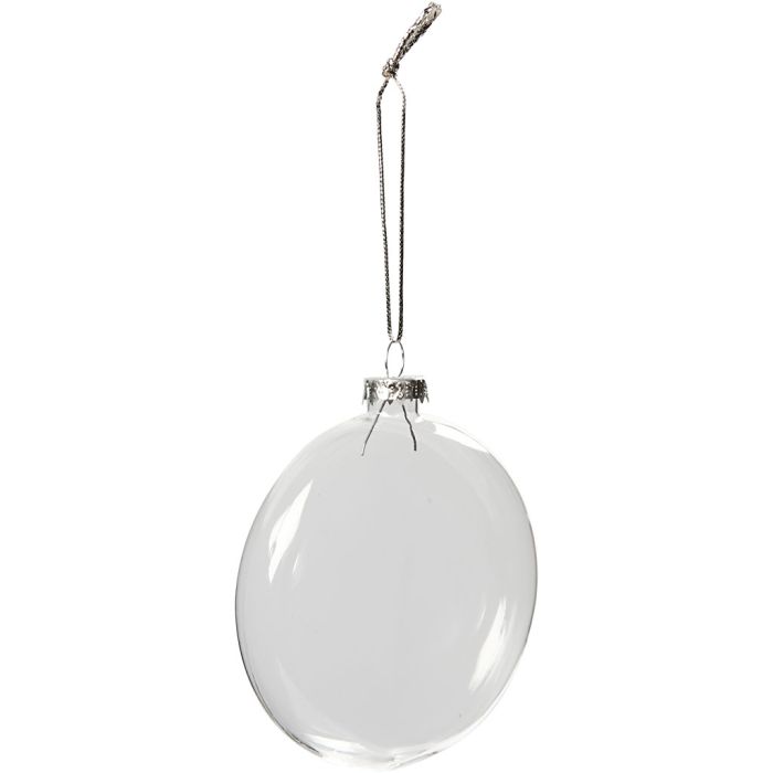 Glaskula, Dia. 8 cm, tjocklek 2,1 cm, 6 st./ 1 förp.