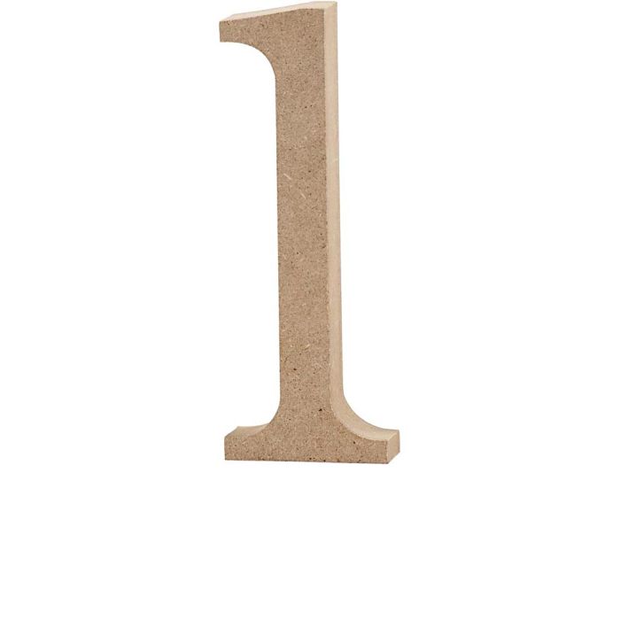 Bokstav, l, H: 12,7 cm, tjocklek 2 cm, 1 st.