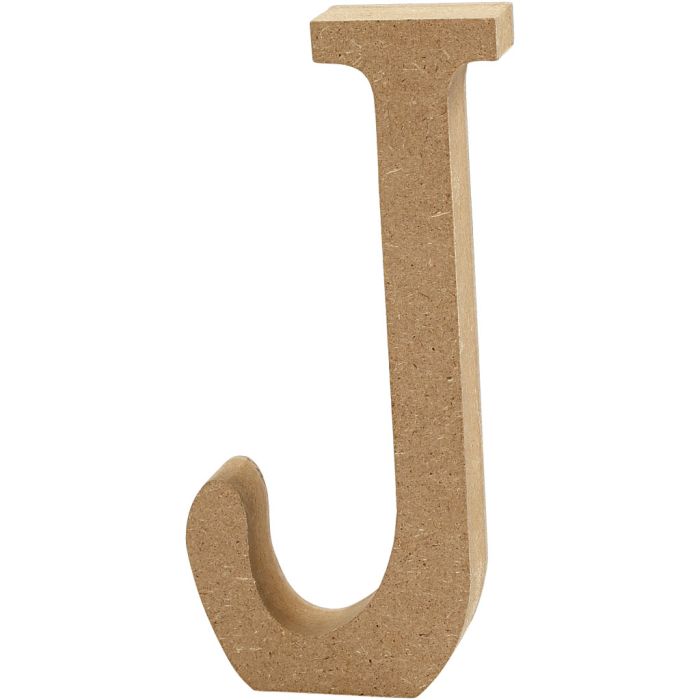 Bokstav, J, H: 13 cm, tjocklek 2 cm, 1 st.