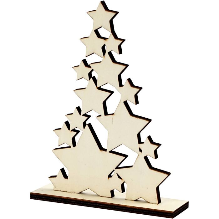 Julgran, H: 19,6 cm, D: 4 cm, B: 14,7 cm, 1 st.