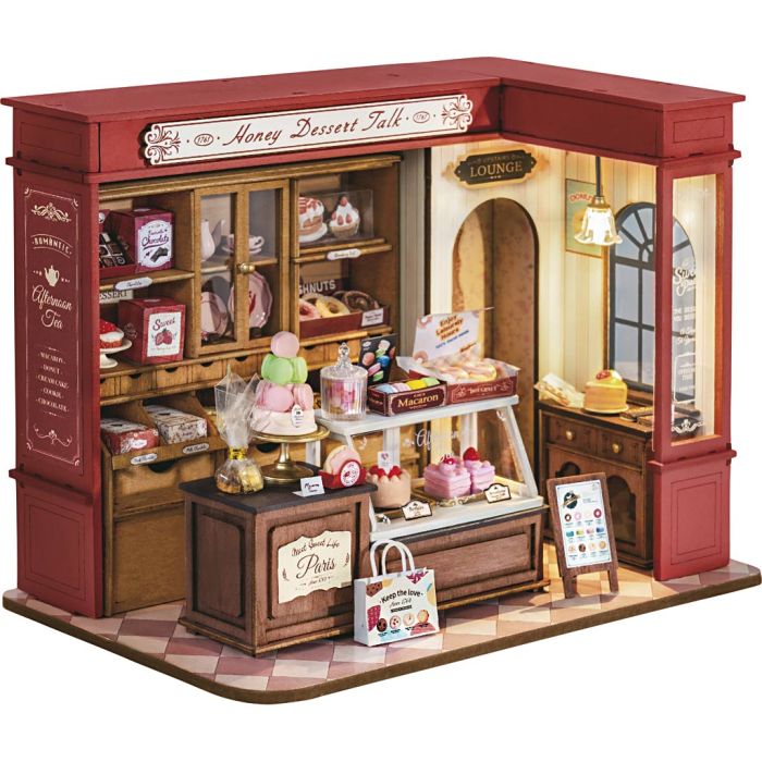 DIY Miniatyrrum, Tårtbod, H: 17 cm, L: 13,5 cm, B: 23, 1 st.