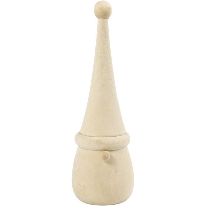 Skandinavisk tomtenisse, H: 16 cm, Dia. 6 cm, 1 st.