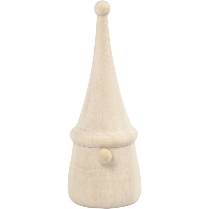 Skandinavisk tomtenisse, H: 8 cm, Dia. 3 cm, 1 st.