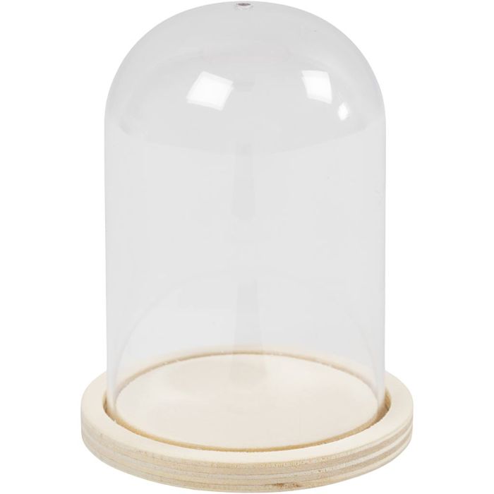 Kupa på träfot, H: 9,5 cm, Dia. 6 cm, Hålstl. 3 mm, 10 st./ 1 förp.