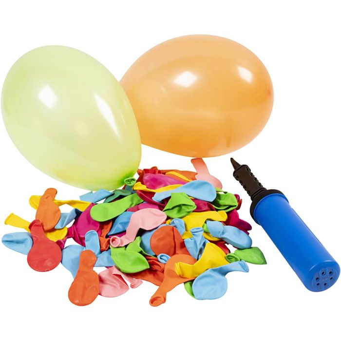 Ballongset med pump, 1 förp.
