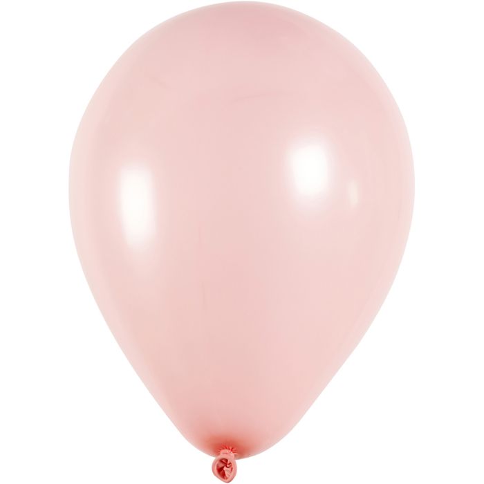 Ballonger, Dia. 23 cm, runda, ljusröd, 10 st./ 1 förp.