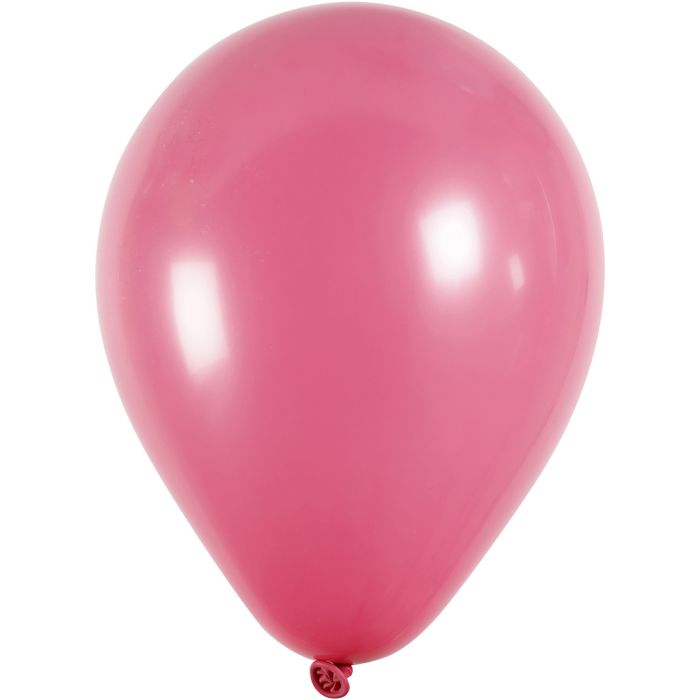 Ballonger, Dia. 23 cm, runda, mörkrosa, 10 st./ 1 förp.