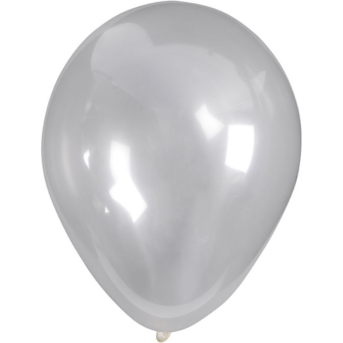 Ballonger, Dia. 23 cm, runda, transparent, 10 st./ 1 förp.