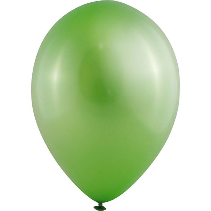 Ballonger, stl. 23 cm, runda, metallicgrön, 8 st./ 1 förp.