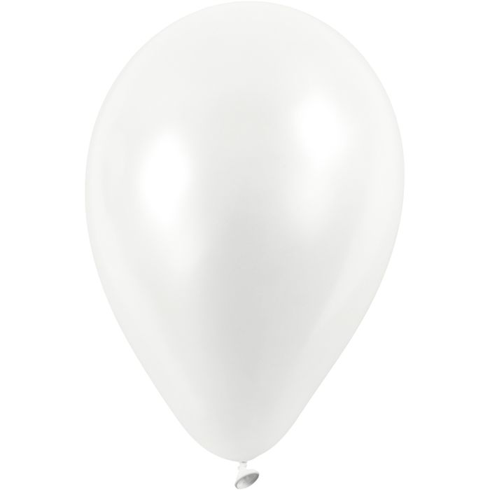 Ballonger, Dia. 23 cm, runda, vit, 10 st./ 1 förp.
