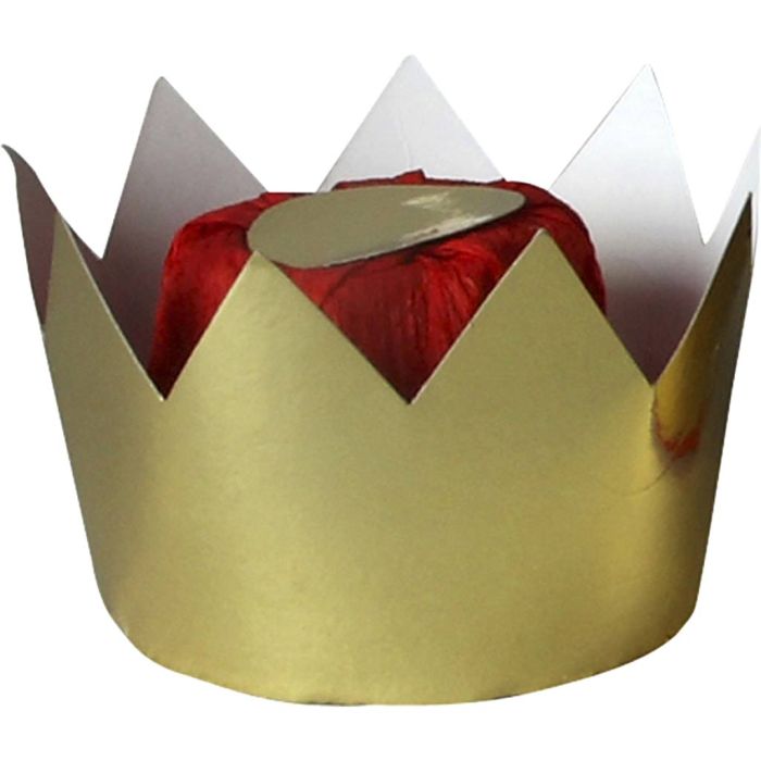 Drottningkrona, H: 7 cm, Dia. 9 cm, guld, 1 st.