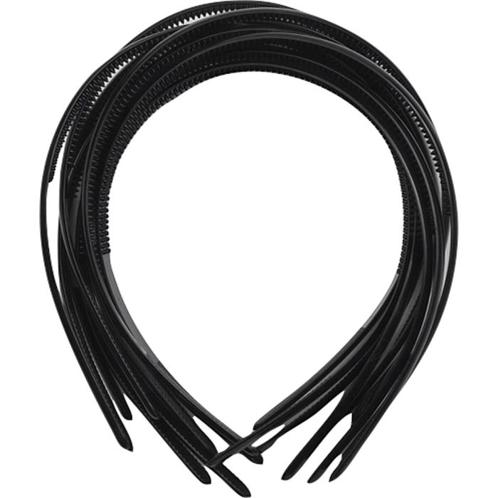 Diadem, B: 8 mm, svart, 20 st./ 1 förp.
