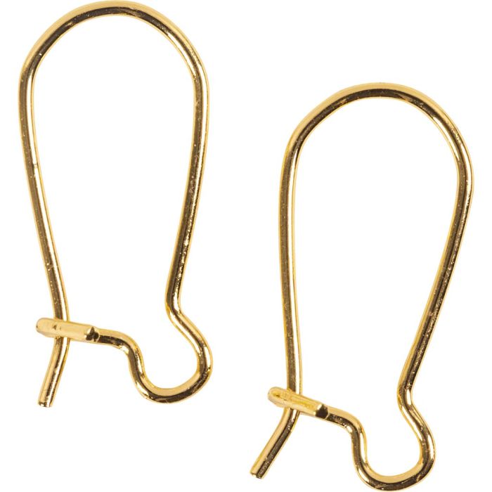 Öronkrokar, stl. 15 mm, förgylld, 10 st./ 1 förp.
