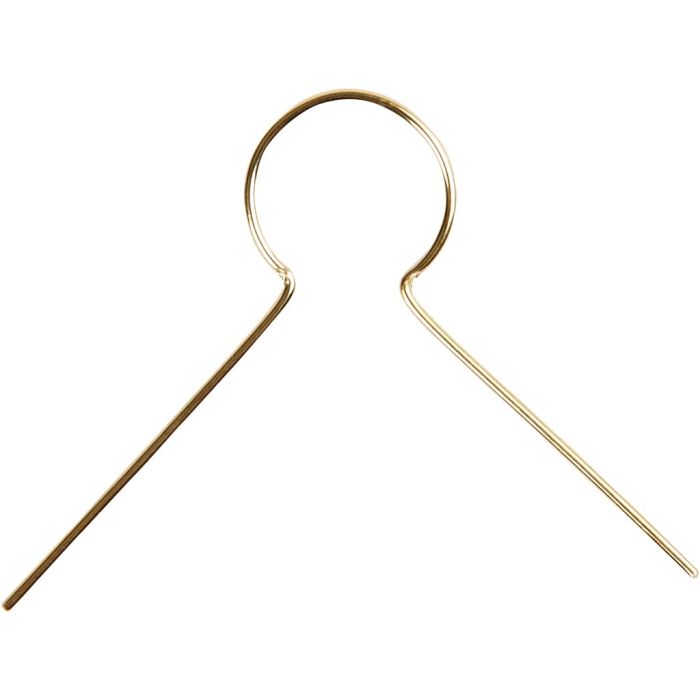 Upphängningskrokar, L: 22 mm, Hålstl. 8 mm, förgylld, 50 st./ 1 förp.