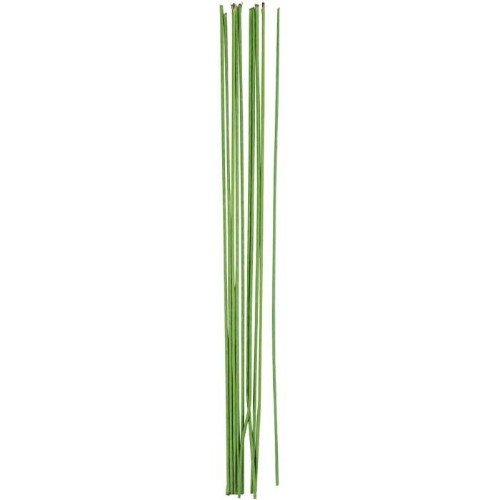 Blomstjälkar, L: 30 cm, Dia. 2 mm, grön, 20 st./ 1 förp.