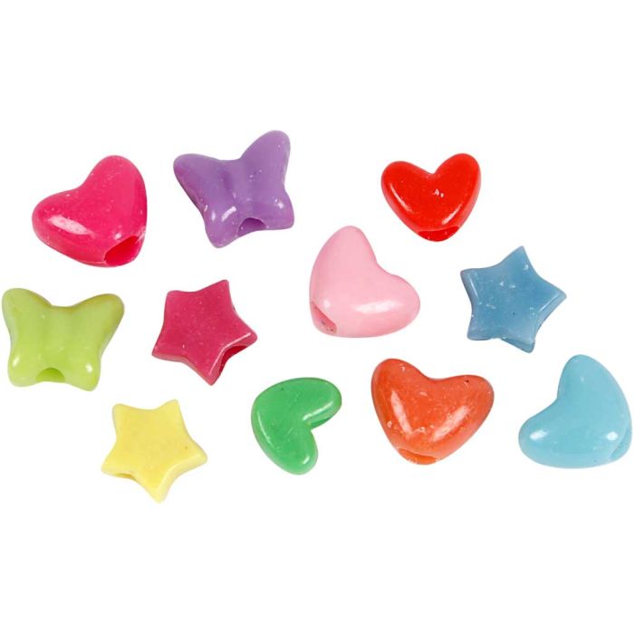 Figurpärlor, Dia. 10 mm, Hålstl. 3,5 mm, 65 g, 125 ml/ 1 förp.
