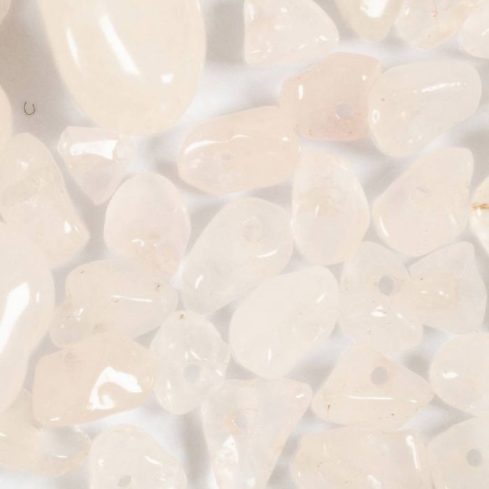 Kristallpärlor, Rosenkvarts:, Dia. 7-12 mm, Hålstl. 1 mm, rosa, 63 st./ 1 förp.