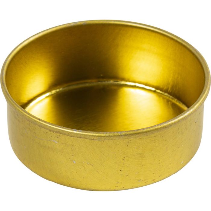Metallinsats för ljus, stl. 15 mm, Hålstl. 44 mm, mässing, 12 st./ 1 förp.