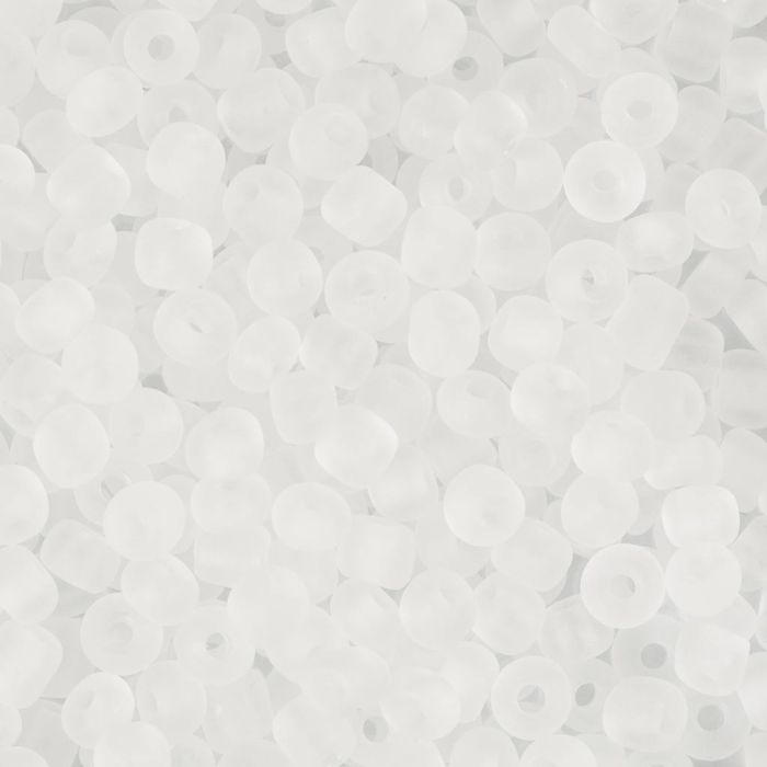 Rocaillepärlor, nr. 6/0, Dia. 4 mm, Hålstl. 0,9-1,2 mm, vit, 25 g/ 1 förp.