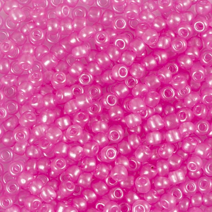 Rocaillepärlor, nr. 8/0, Dia. 3 mm, Hålstl. 0,6-1,0 mm, ljusröd, 25 g/ 1 förp.