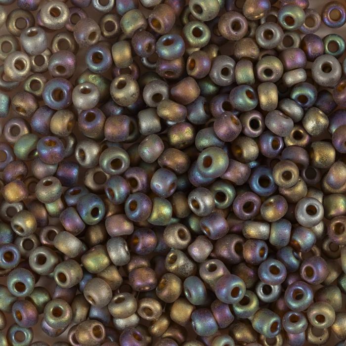 Rocaillepärlor, nr. 8/0, Dia. 3 mm, Hålstl. 0,6-1,0 mm, light beige center, 25 g/ 1 förp.