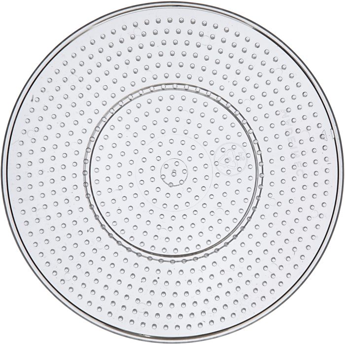 Pärlplattor, stor rund, Dia. 15 cm, medium, klar, 1 st.